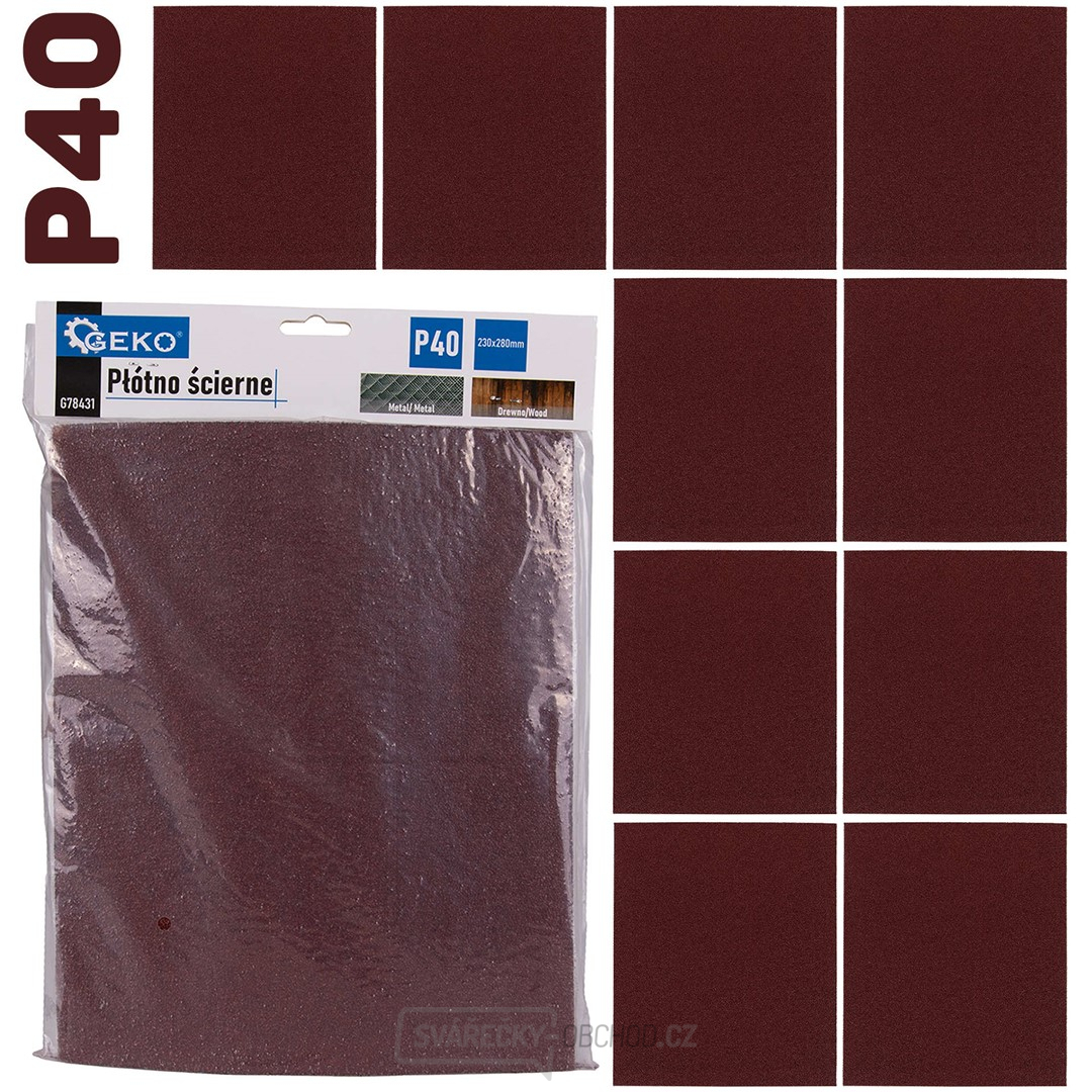 Brusný list 230x280mm P40 (10/500)