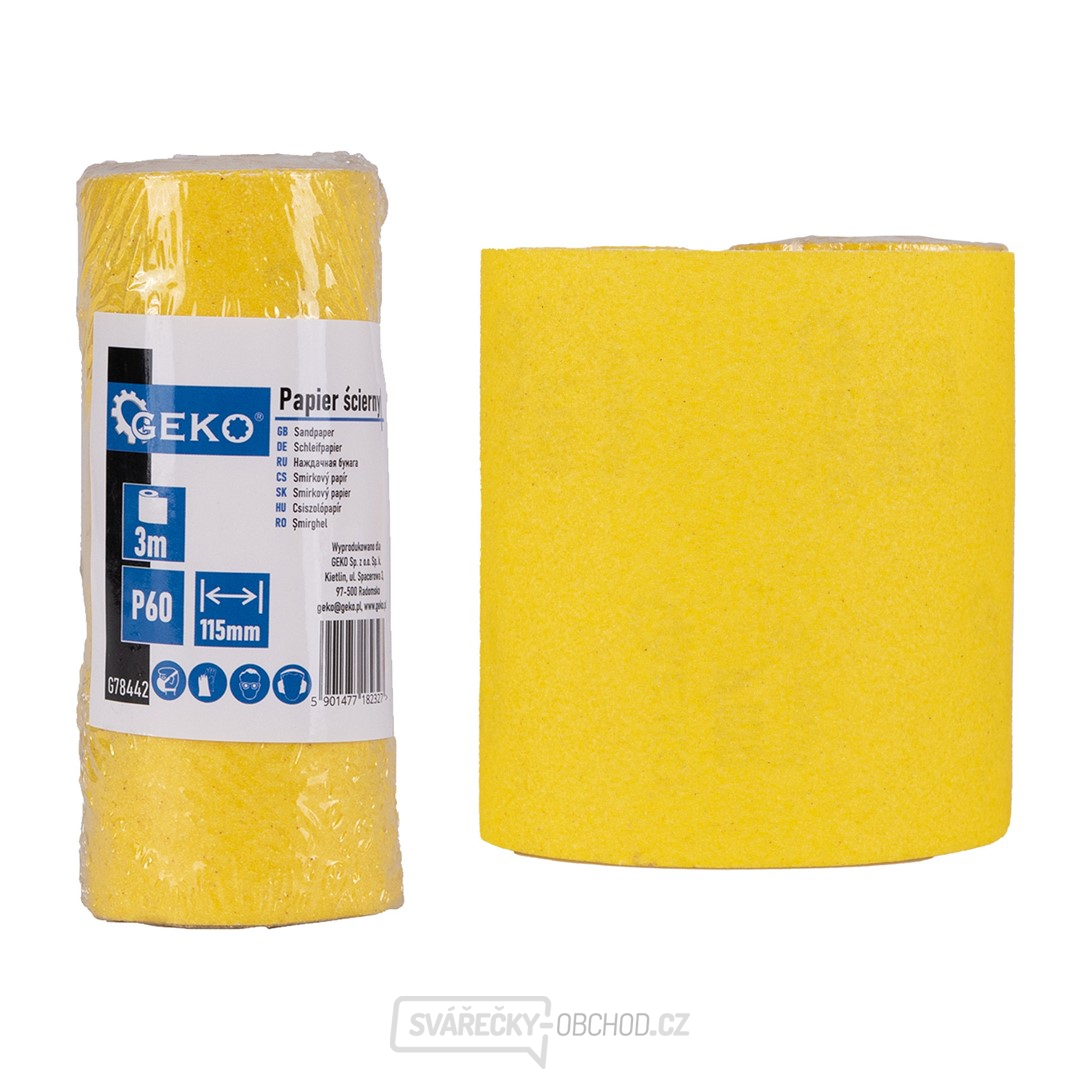Brusný papír - role 115 mm x 3 m P60 (100)