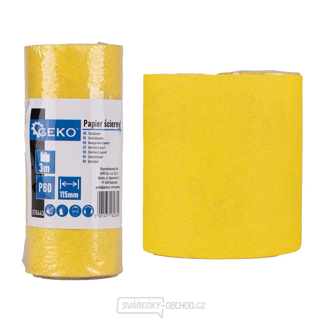 Brusný papír - role 115 mm x 3 m P80 (100)