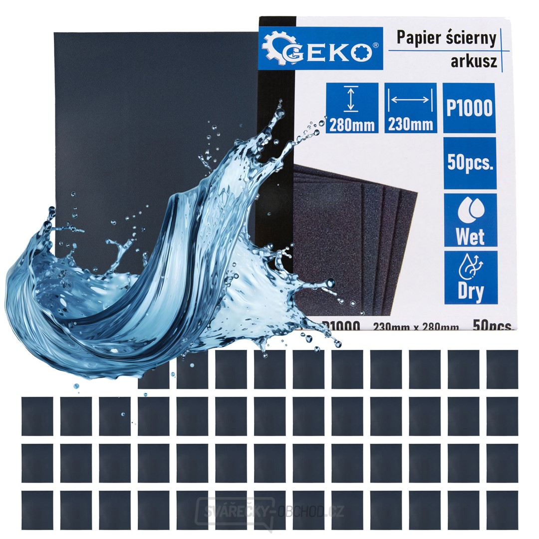 Brusný papír na vodní bázi - list 230x280mm P1000 (50/1000)