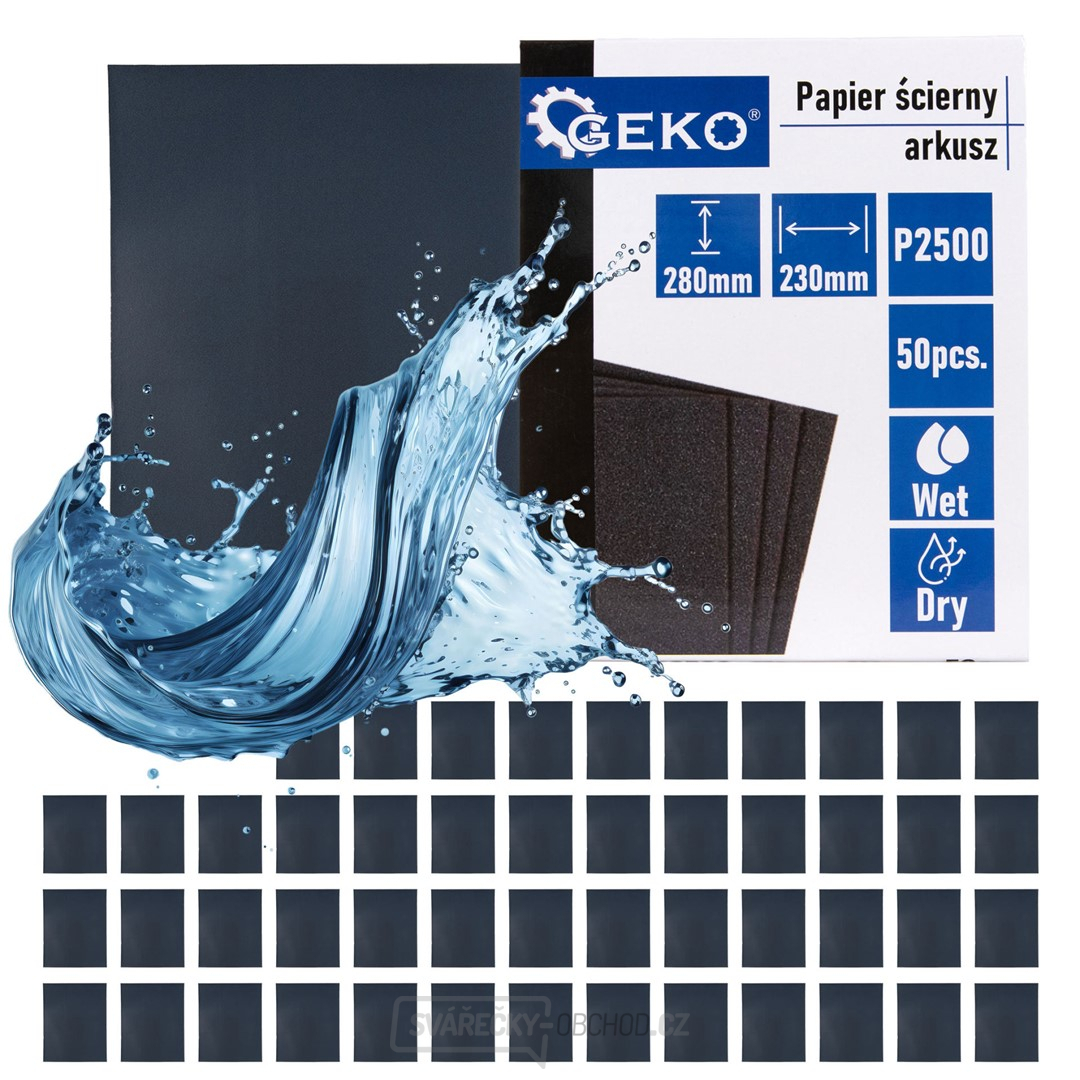Brusný papír na vodní bázi - list 230x280mm P2500 (50/1000)