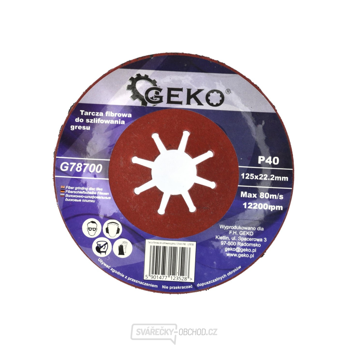 Brusný kotouč z kameninových vláken 125 mm P40 (10/200)