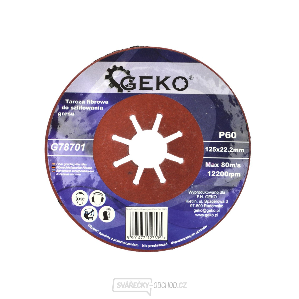 Brusný kotouč z kameninových vláken 125 mm P60 (10/200)