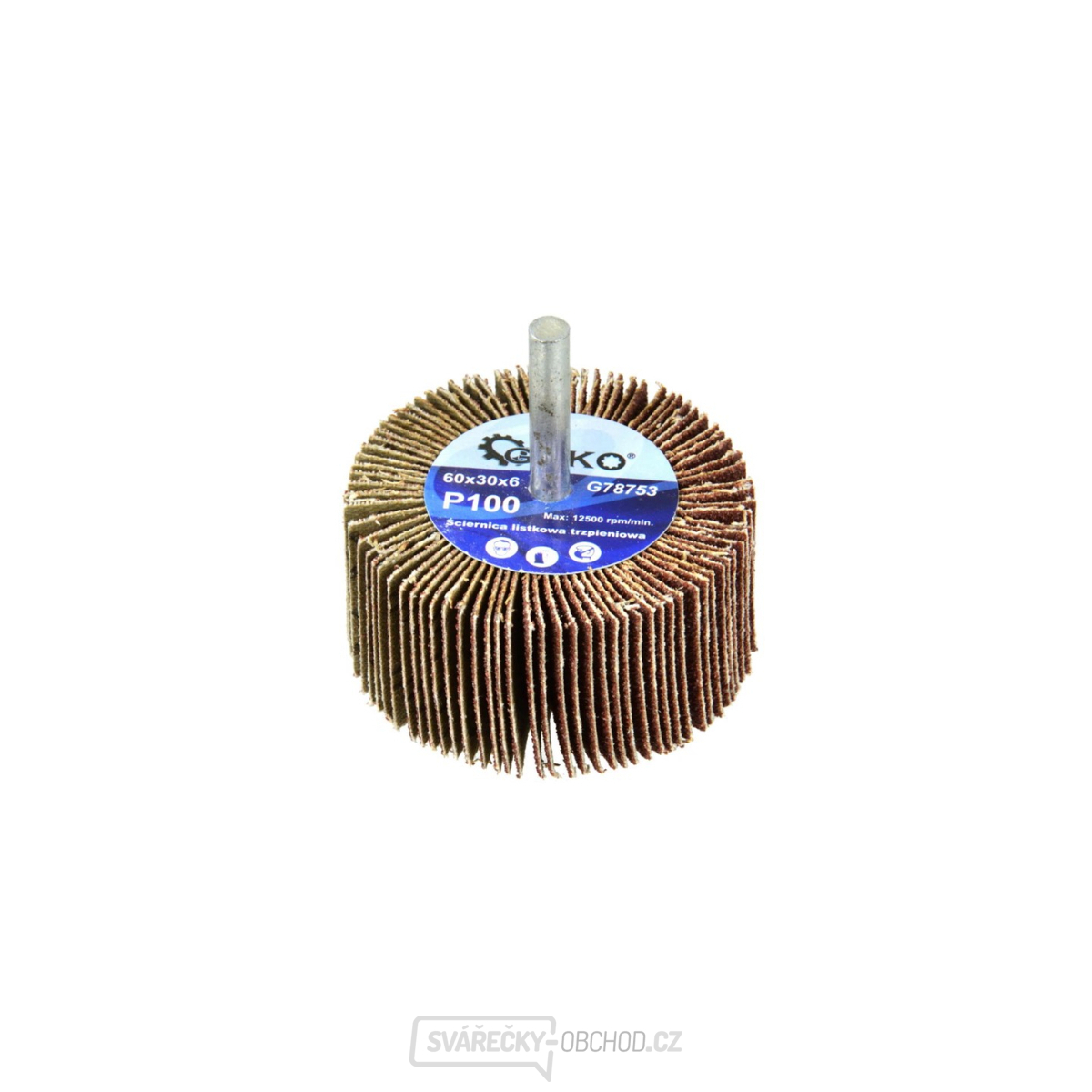 GEKO Kotouč brusný se stopkou 60x30X6 P100 (10/40/200)