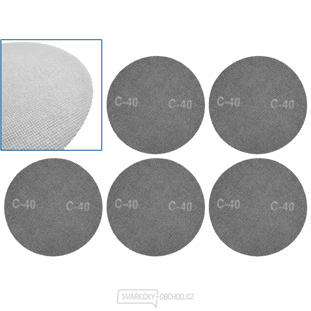 Brusná síťka se suchým zipem 225 mm P40 (5/250) Brusná síťka se suchým zipem 225 mm P40 (5/250) gallery main image