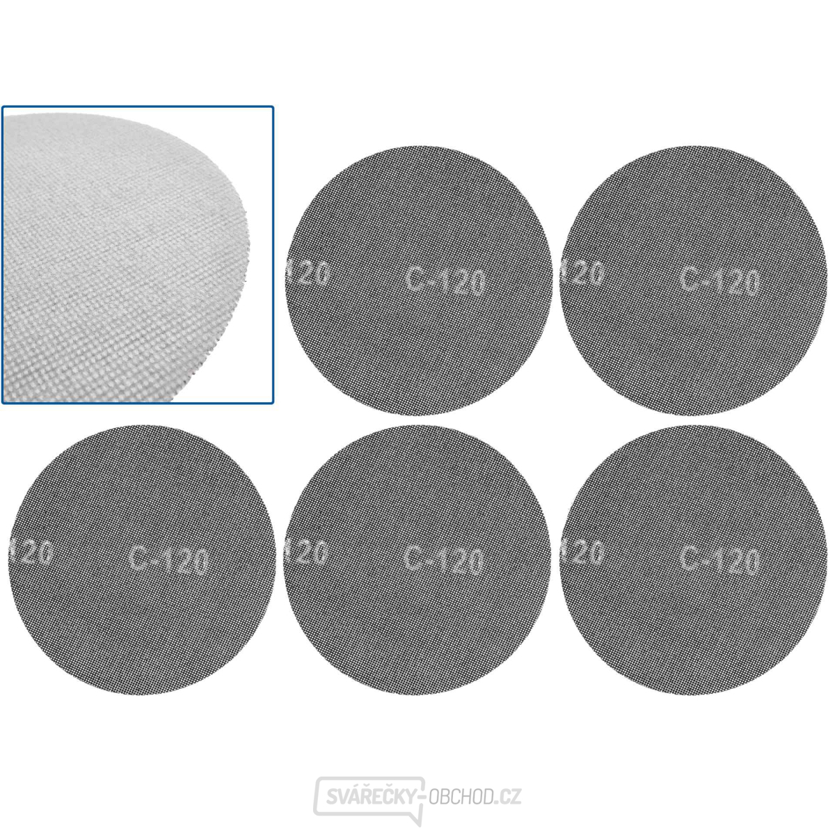 Brusná síťka se suchým zipem 225 mm P120 (5/250) Brusná síťka se suchým zipem 225 mm P120 (5/250) gallery main image