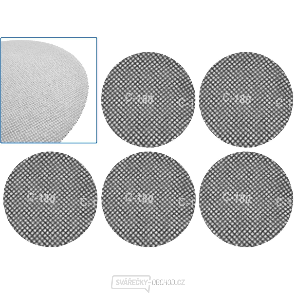 Brusná síťka se suchým zipem 225 mm P180 (5/250) Brusná síťka se suchým zipem 225 mm P180 (5/250) gallery main image