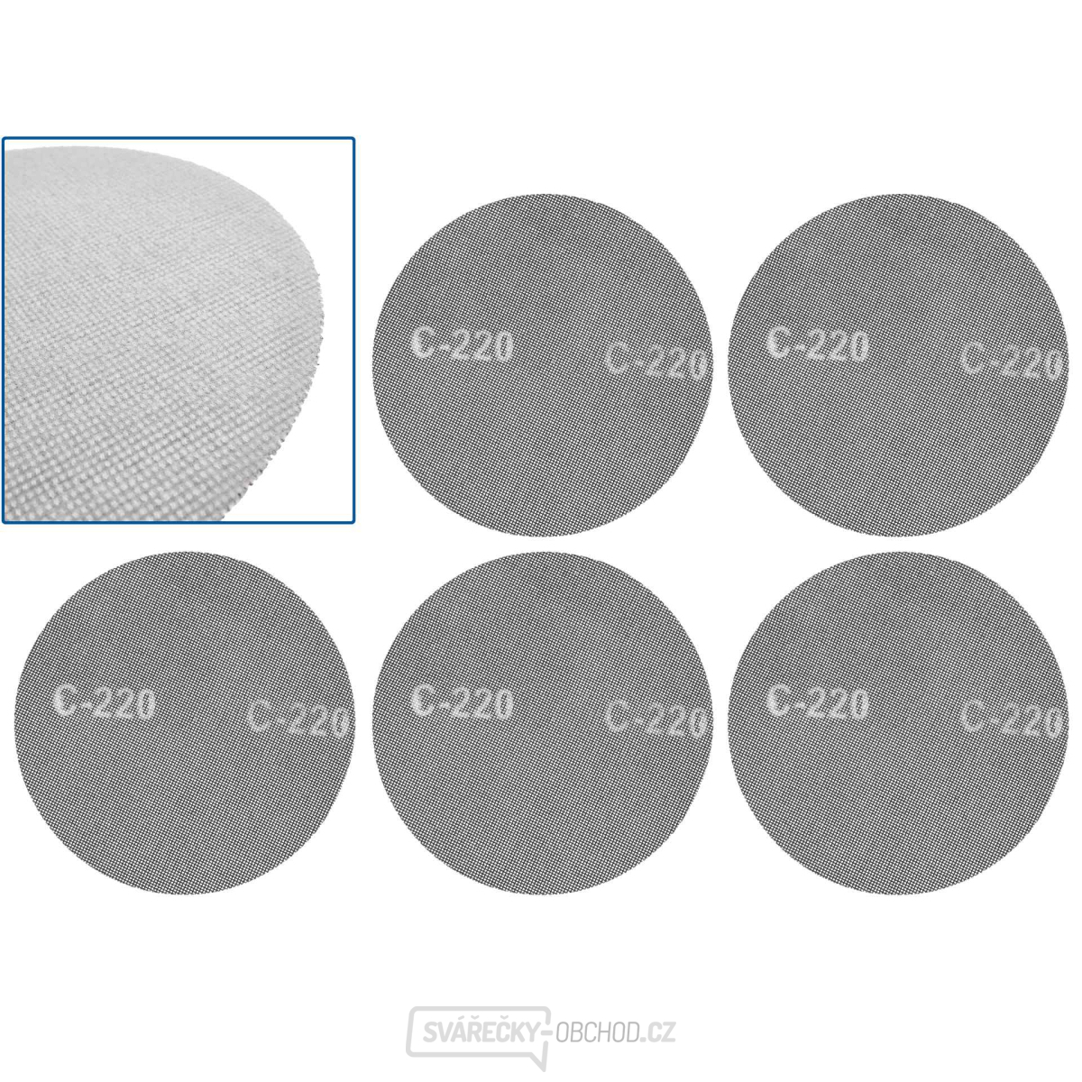 Brusná síťka se suchým zipem 225 mm P220 (5/250) Brusná síťka se suchým zipem 225 mm P220 (5/250) gallery main image