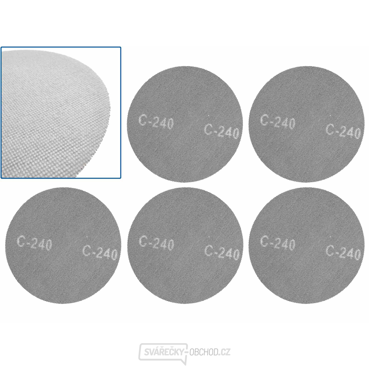 Brusná síťka se suchým zipem 225 mm P240 (5/250) Brusná síťka se suchým zipem 225 mm P240 (5/250) gallery main image