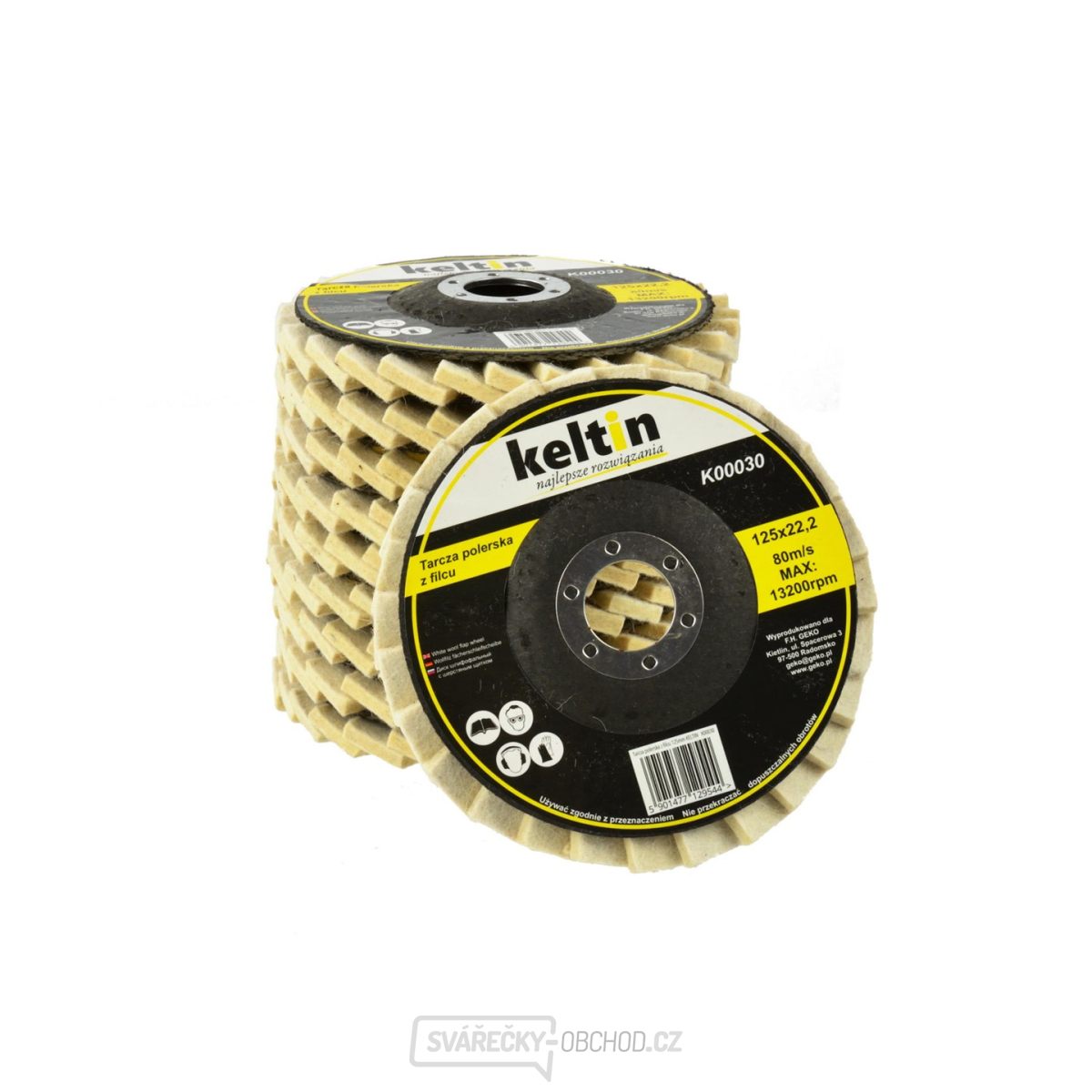 Plstěný leštící kotouč 125 mm KELTIN (10/150) Plstěný leštící kotouč 125 mm KELTIN (10/150) gallery main image