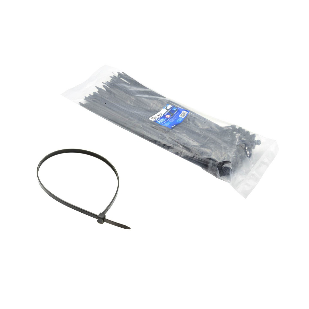 Černé nylonové zipové pásky 350x7,6mm UV 50ks (50) G17122