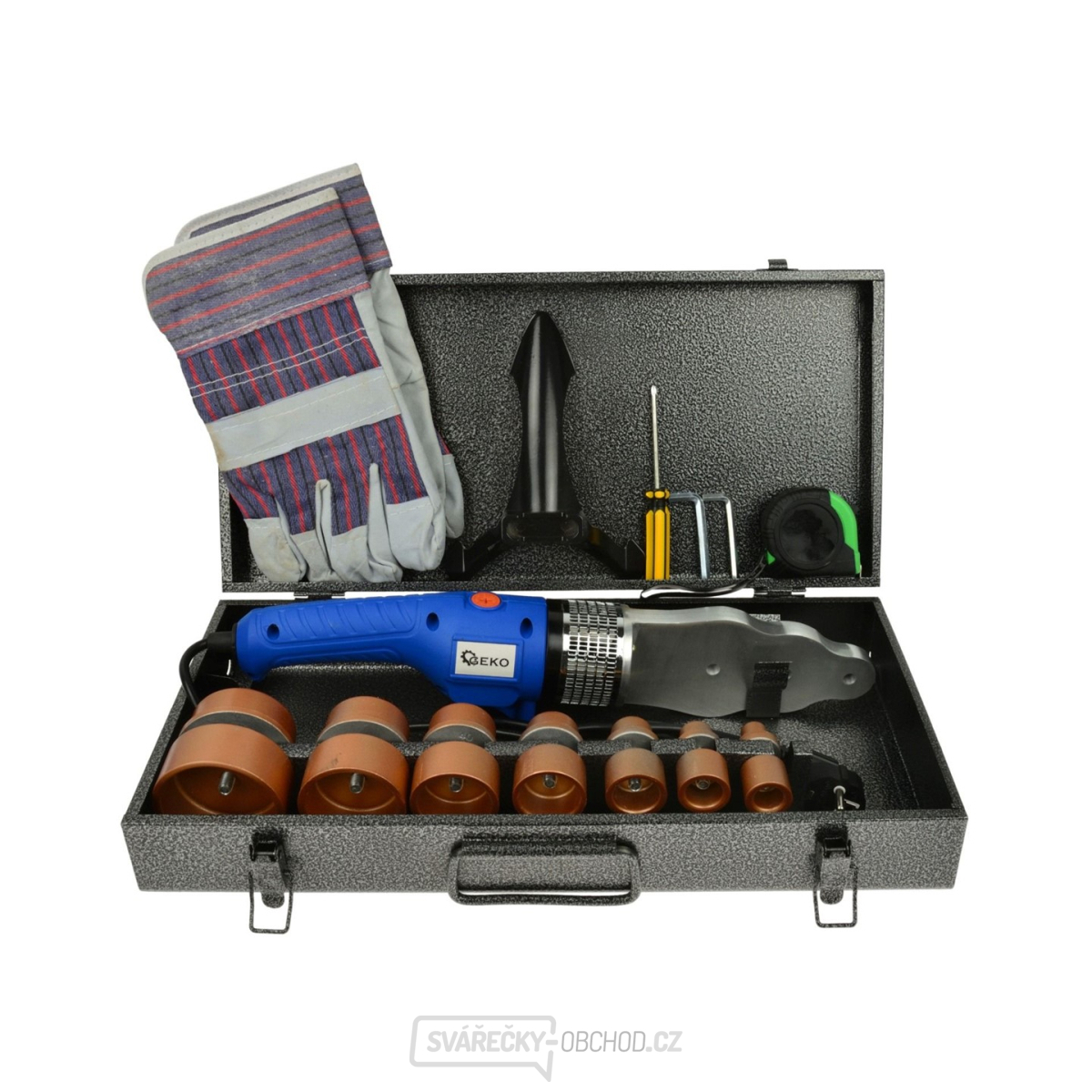 Svářečka polyfúzních trubek Premium 16-63mm GEKO (5)