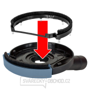 Kryt odsávací pro broušení úhlovou bruskou, O125mm s kartáčovým věncem Náhled