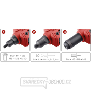 Kleště nýtovací pákové COMBO-3F, pro nýt. matice M3-M10, nýt. šrouby M4-M8, trhací nýty 2,4-6,4mm Kleště nýtovací pákové COMBO-3F, pro nýt. matice M3-M10, nýt. šrouby M4-M8, trhací nýty 2,4-6,4mm náhled