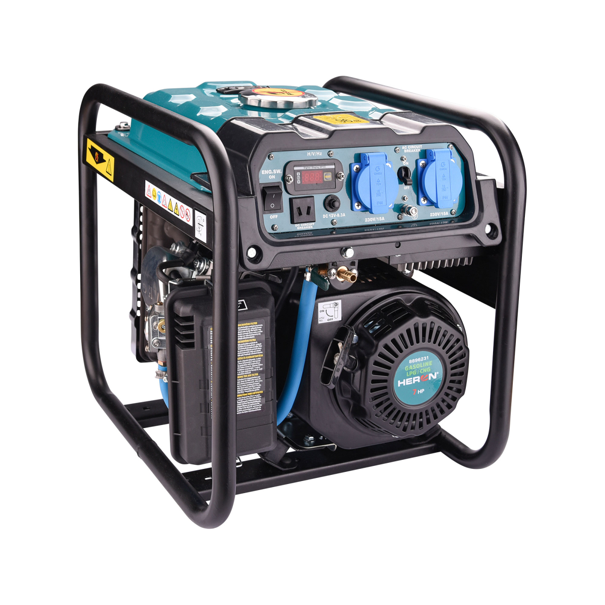 HERON Elektrocentrála digitální invertorová (benzín/LPG/NG), 7HP/3,7kW 8896231