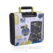 Aku vrtací šroubovák, BRUSHLESS, 12V Li-ion s nářadím, sada 46ks Aku vrtací šroubovák, BRUSHLESS, 12V Li-ion s nářadím, sada 46ks náhled