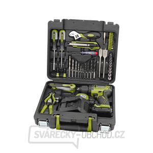 Aku vrtací šroubovák, BRUSHLESS, 12V Li-ion s nářadím, sada 46ks Aku vrtací šroubovák, BRUSHLESS, 12V Li-ion s nářadím, sada 46ks gallery main image