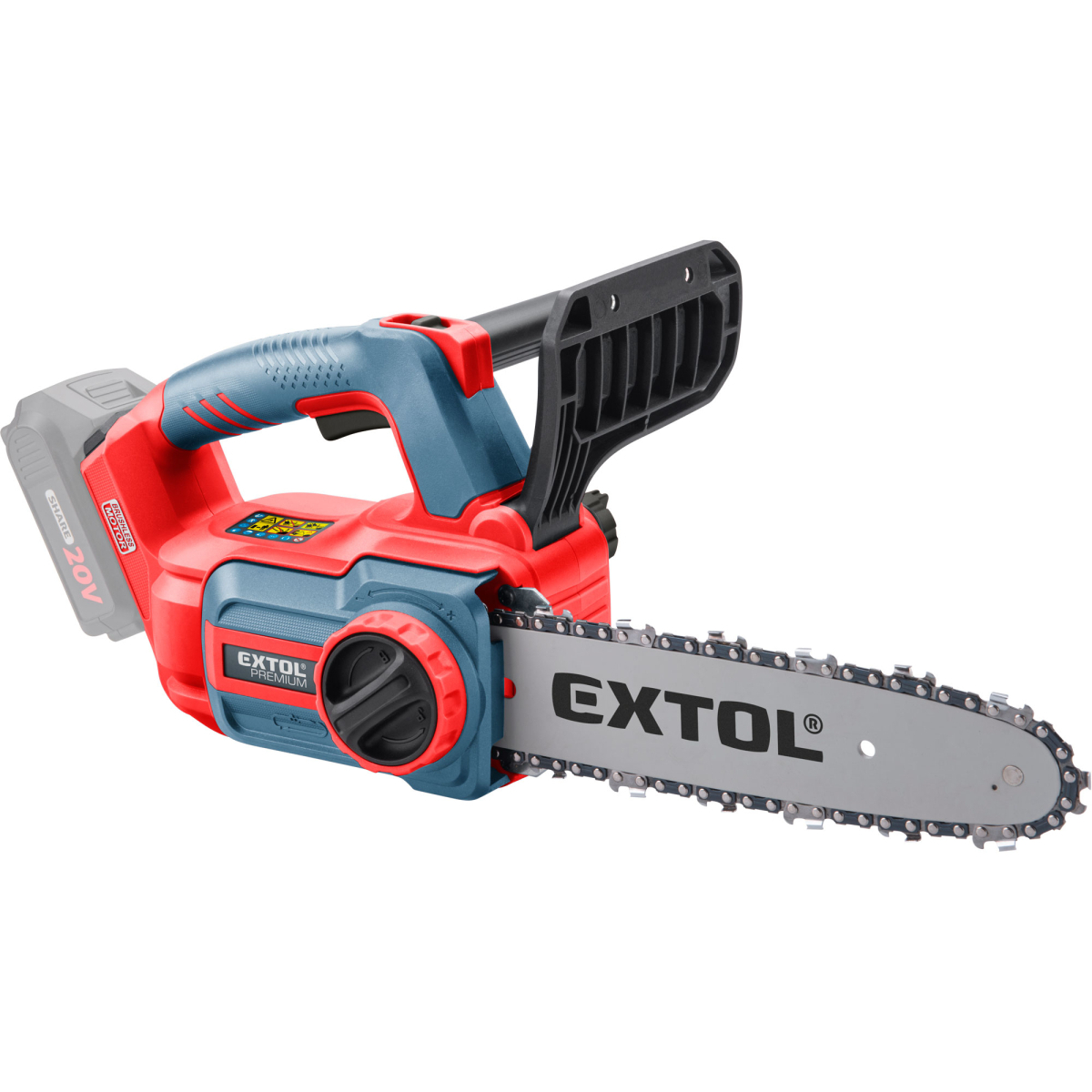 EXTOL PREMIUM Aku pila řetězová Extol SHARE20V, BRUSHLESS, 30cm, bez baterie a nabíječky 8891921