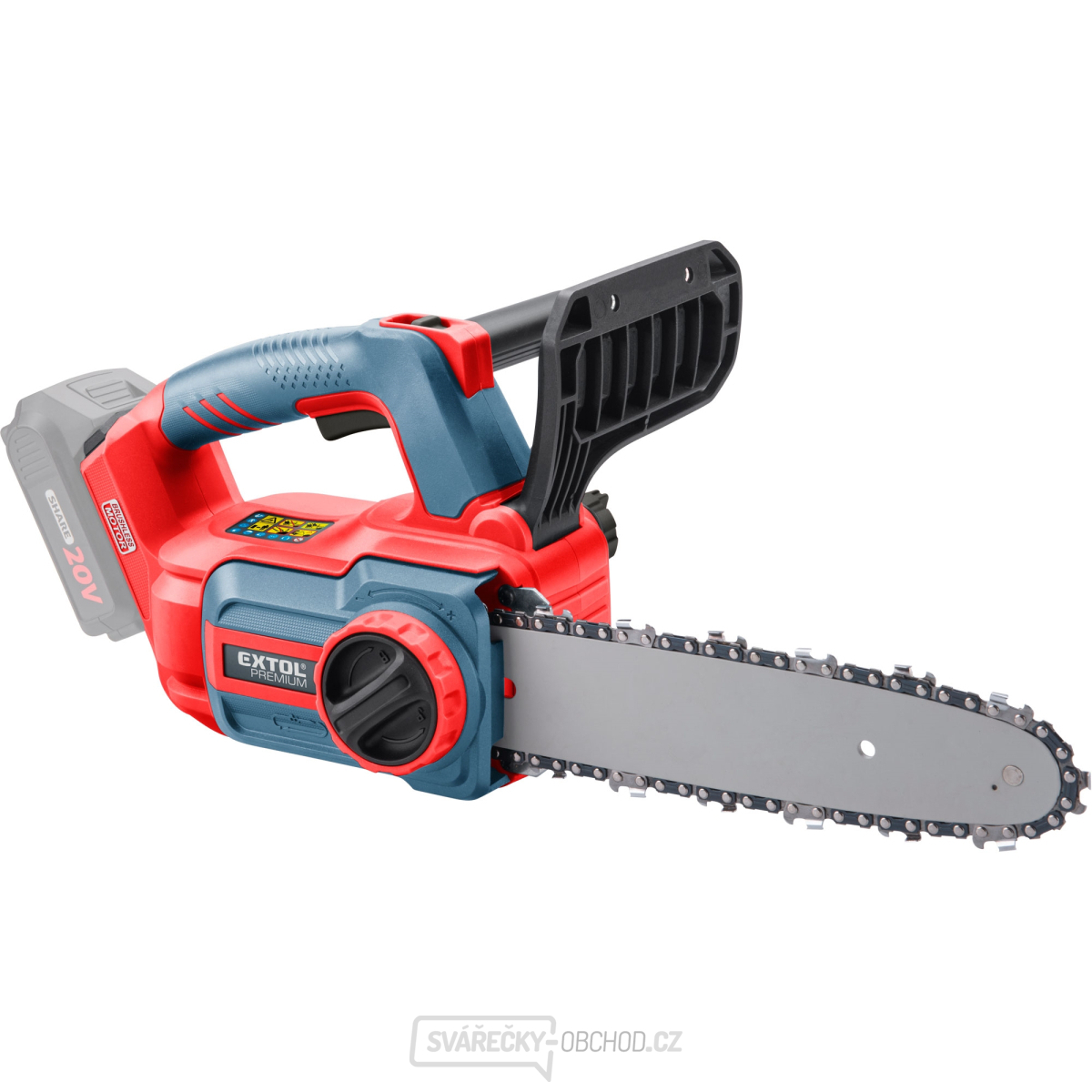 Aku pila řetězová Extol SHARE20V, BRUSHLESS, 30cm, bez baterie a nabíječky