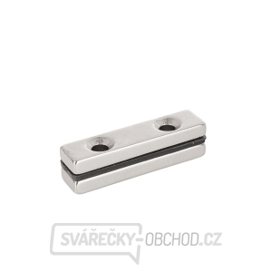 Neodymový magnet s otvory pro šrouby 40x10x5mm (2) gallery main image