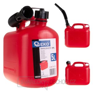 Plastový kanystr o objemu 5 l + nálevka (12) Plastový kanystr o objemu 5 l + nálevka (12) gallery main image