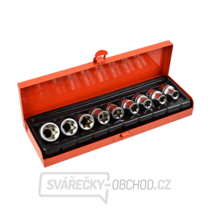 9x sada nástrčných hlavic E10-24,1/2  9x sada nástrčných hlavic E10-24,1/2