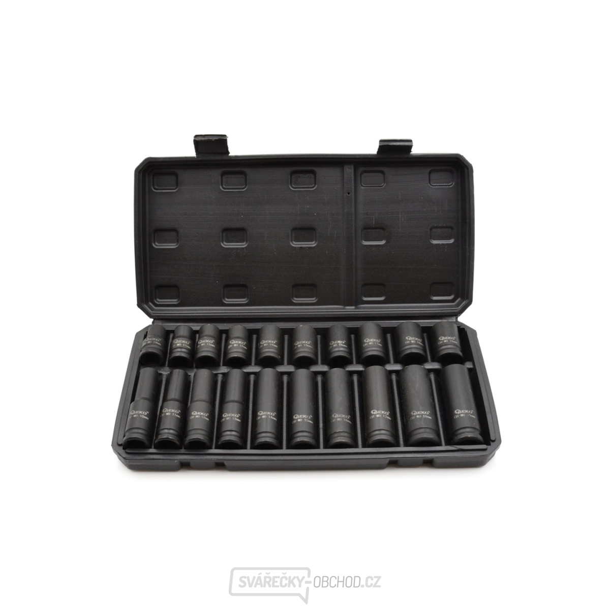 Sada 1/2" dlouhých a krátkých nástrčných hlavic 10-19 mm (10)