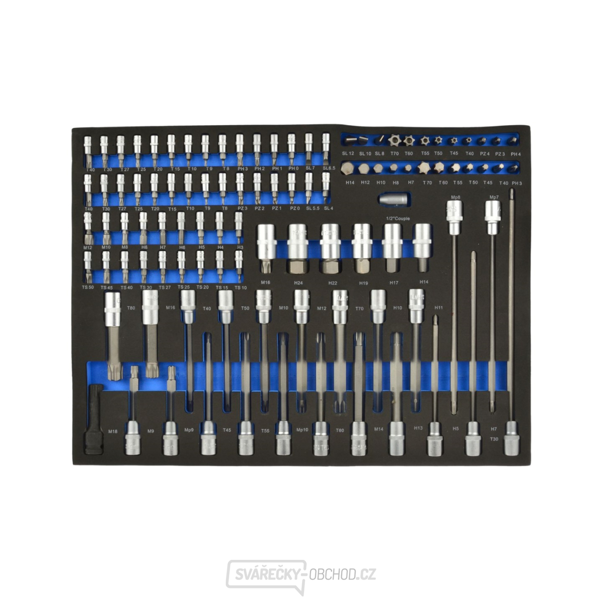 Kazeta - sada nástrčných hlavic a bitů Torx 102el.  CRV(3)