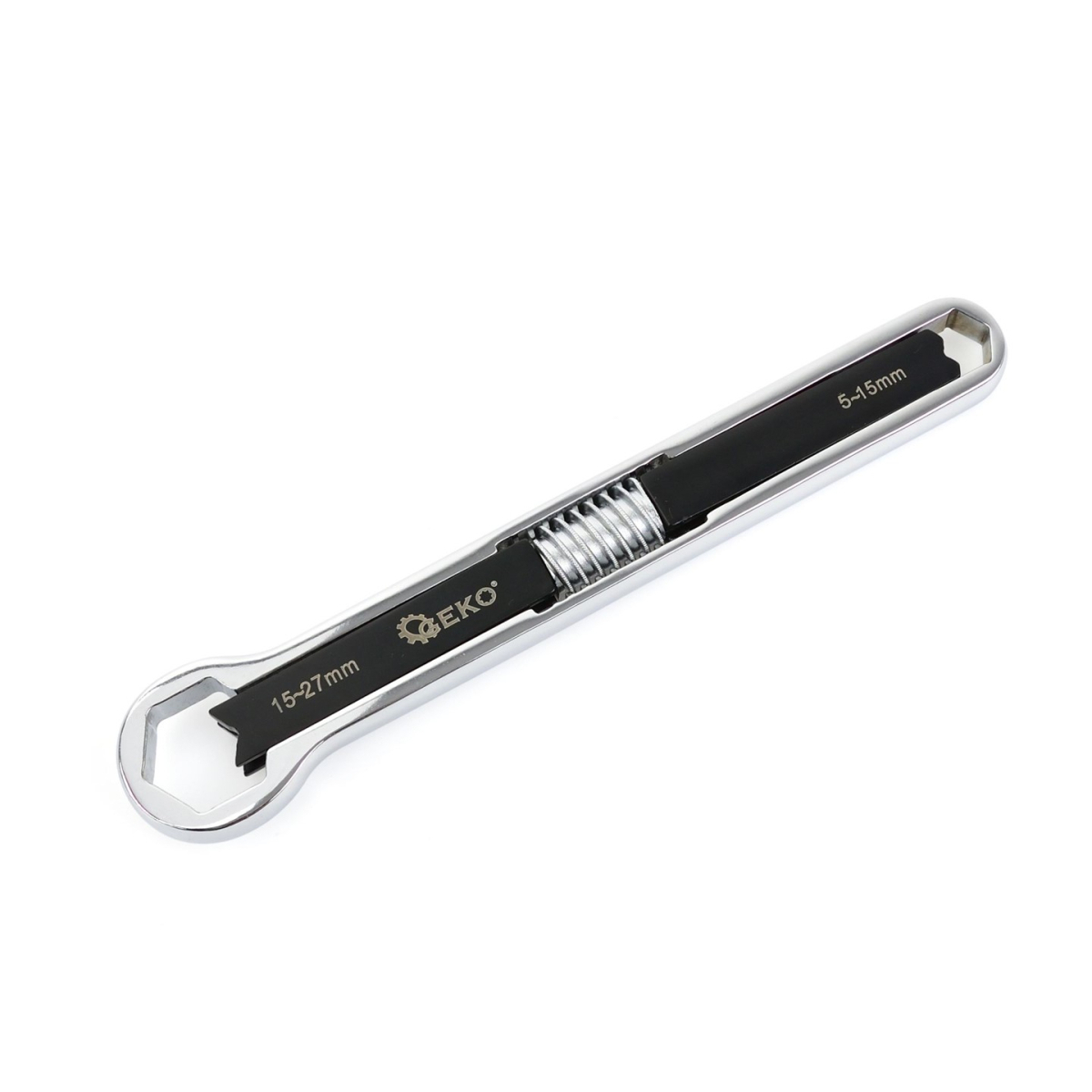 GEKO Nastavitelný očkový klíč - oboustranný 15-27mm/5-15mm CrV (30) G15028