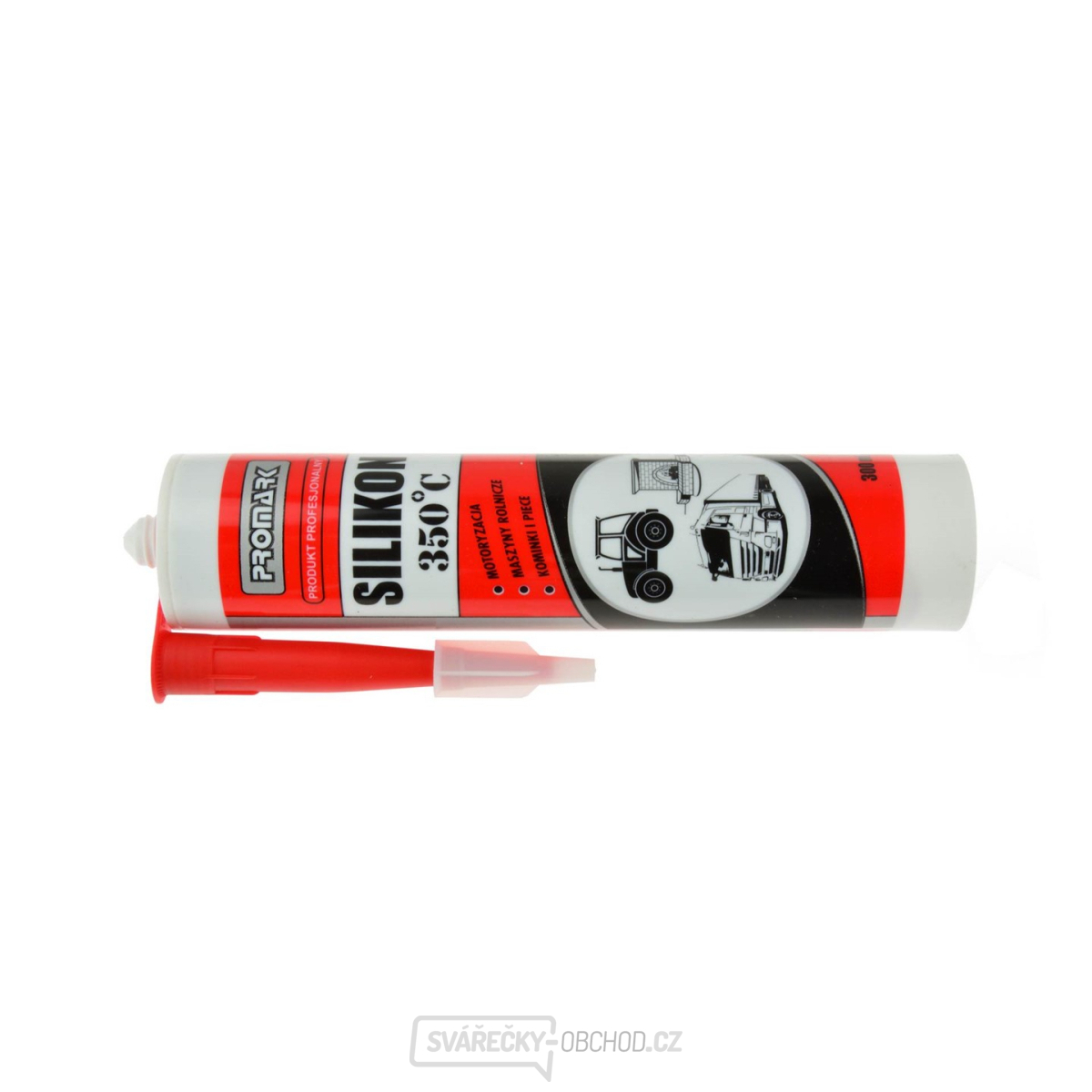 Vysokoteplotní silikonová červená 300ml(15)