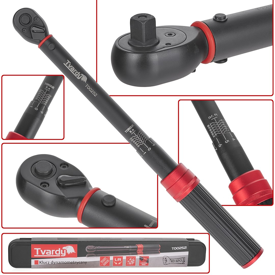 GEKO Momentový klíč 3/8 10-120Nm TVARDY (12) T00252