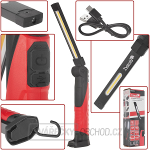 Skládací dílenská lampa s magnetem LED COB 5W + 3W 2600mAh 650lm IP44 (40) Skládací dílenská lampa s magnetem LED COB 5W + 3W 2600mAh 650lm IP44 (40) gallery main image