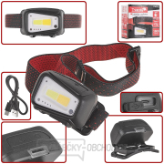Čelovka se senzorem pohybu LED COB 8W (5W+3W) 1800mAh 520lm IP44 (100) Čelovka se senzorem pohybu LED COB 8W (5W+3W) 1800mAh 520lm IP44 (100) gallery main image