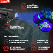 Inspekční dílenská lampa s magnetem LED COB 5W + 3W UV laser 800mAh 400lm IP44 (100) náhled