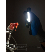 Inspekční dílenská lampa s magnetem LED COB 5W + 3W UV laser 800mAh 400lm IP44 (100) náhled