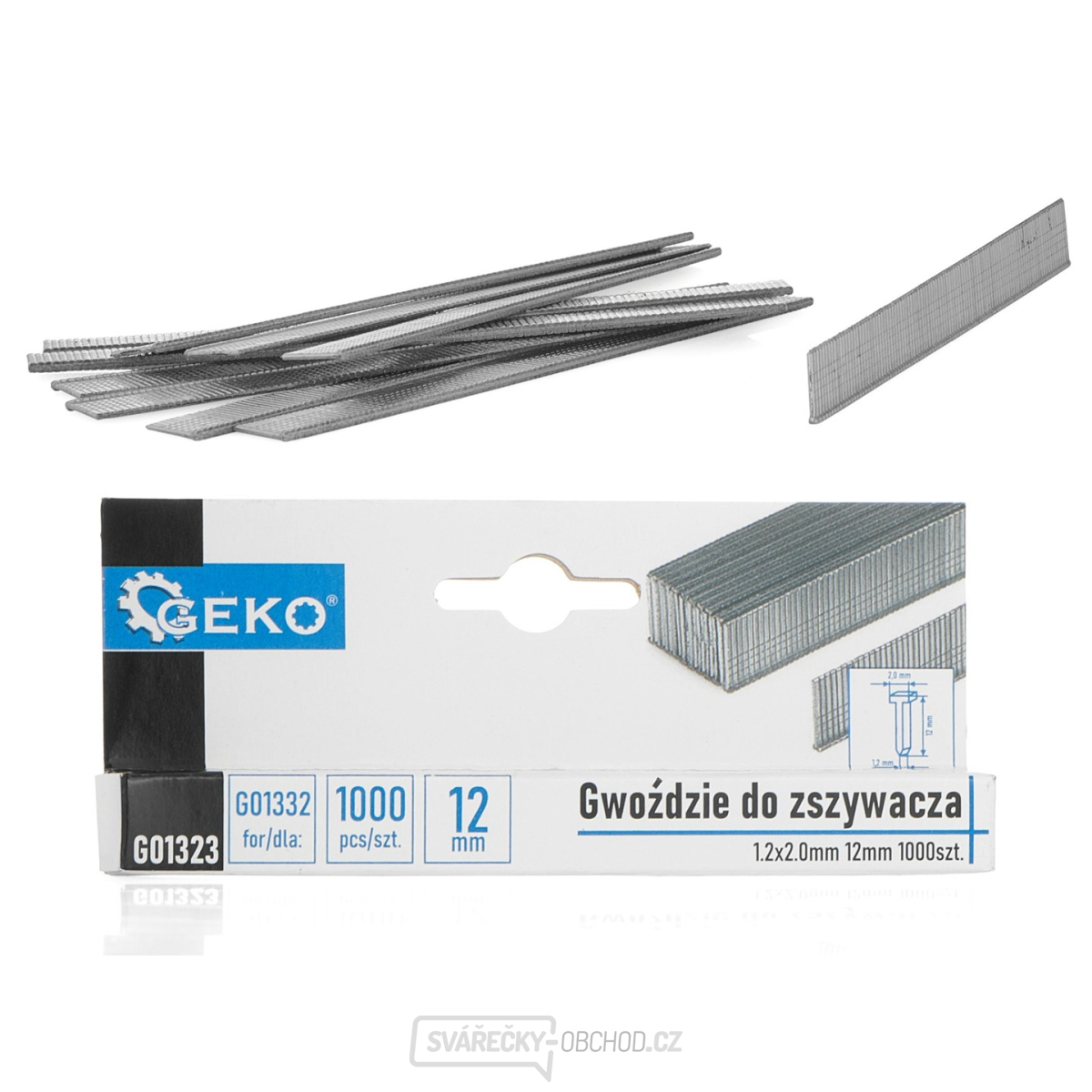 Sešívací hřebíky 1,2x2,0mm 12mm 1000ks. (200)