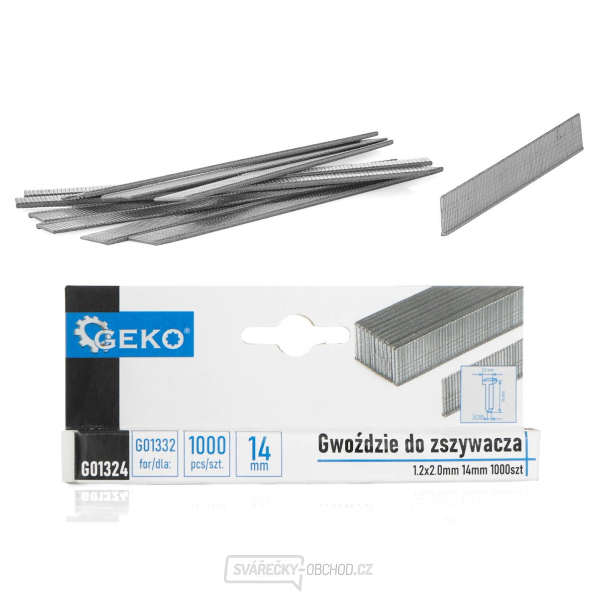 Sešívací hřebíky 1,2x2,0mm 14mm 1000ks. (200)