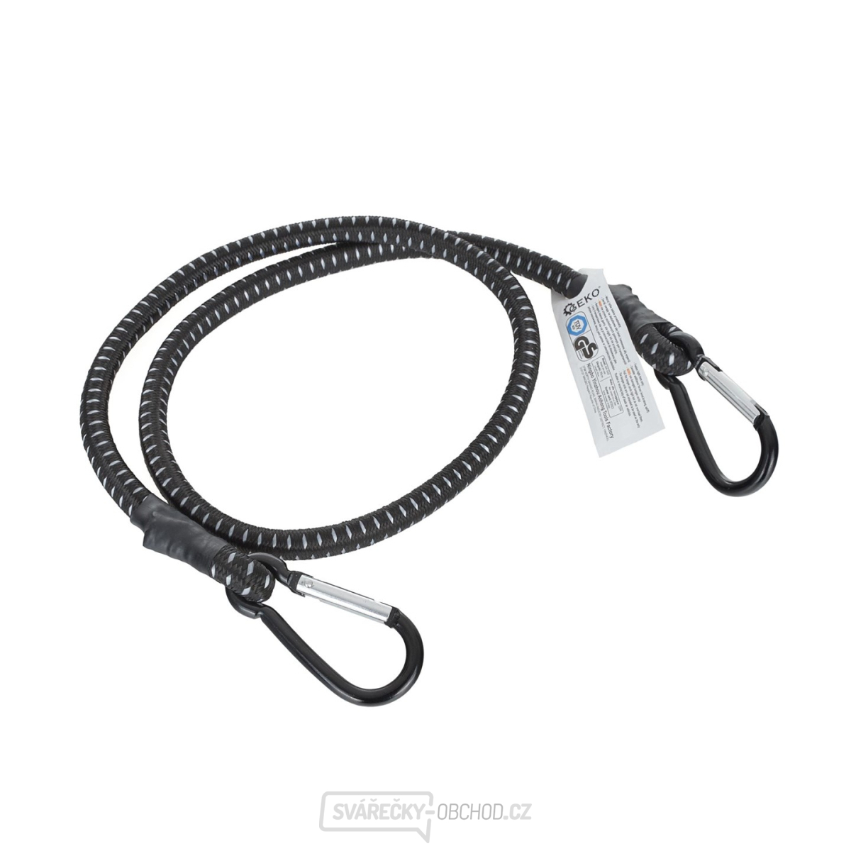 Přepravní guma pro upevnění zavazadel + karabiny 10 mm x 90 cm (80)