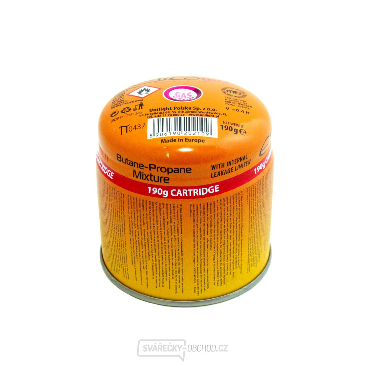 190g propan-butanová kartuše pro pájecí lampu (4)