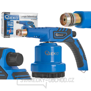 Pájecí lampa s piezoelektrickým zapalováním pro 190g kartuše kovové PROFI (12) Pájecí lampa s piezoelektrickým zapalováním pro 190g kartuše kovové PROFI (12) gallery main image