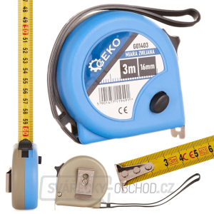 Měřicí páska 3mx16mmx0,115mm barva GEKO(12/120) Měřicí páska 3mx16mmx0,115mm barva GEKO(12/120) gallery main image