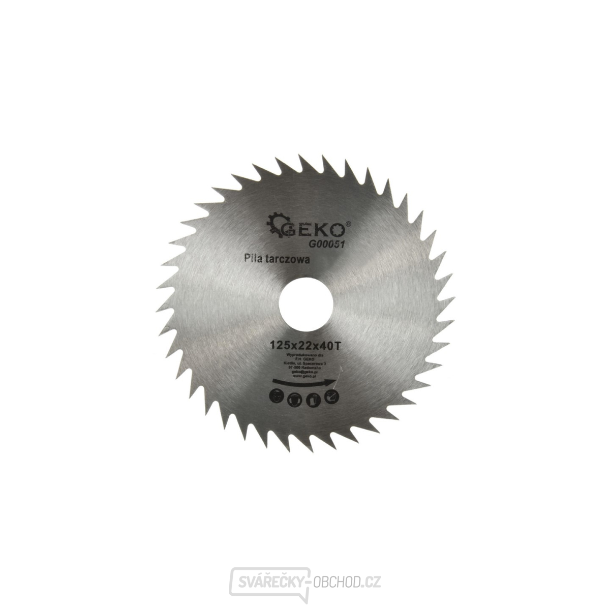 Kotouč na řezání dřeva 125x22x40T č/b (200) Kotouč na řezání dřeva 125x22x40T č/b (200) gallery main image