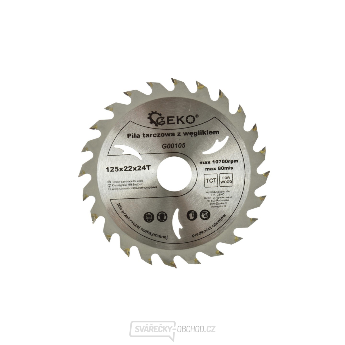 Kotouč na řezání dřeva 125x22x24T(200) Kotouč na řezání dřeva 125x22x24T(200) gallery main image