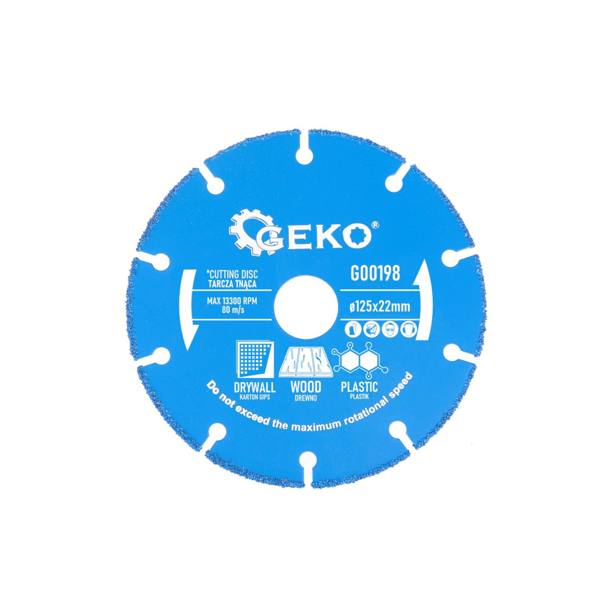 Levně Řezný kotouč na dřevo, plast, sádrokarton 125x22,2 mm (10/100) G00198