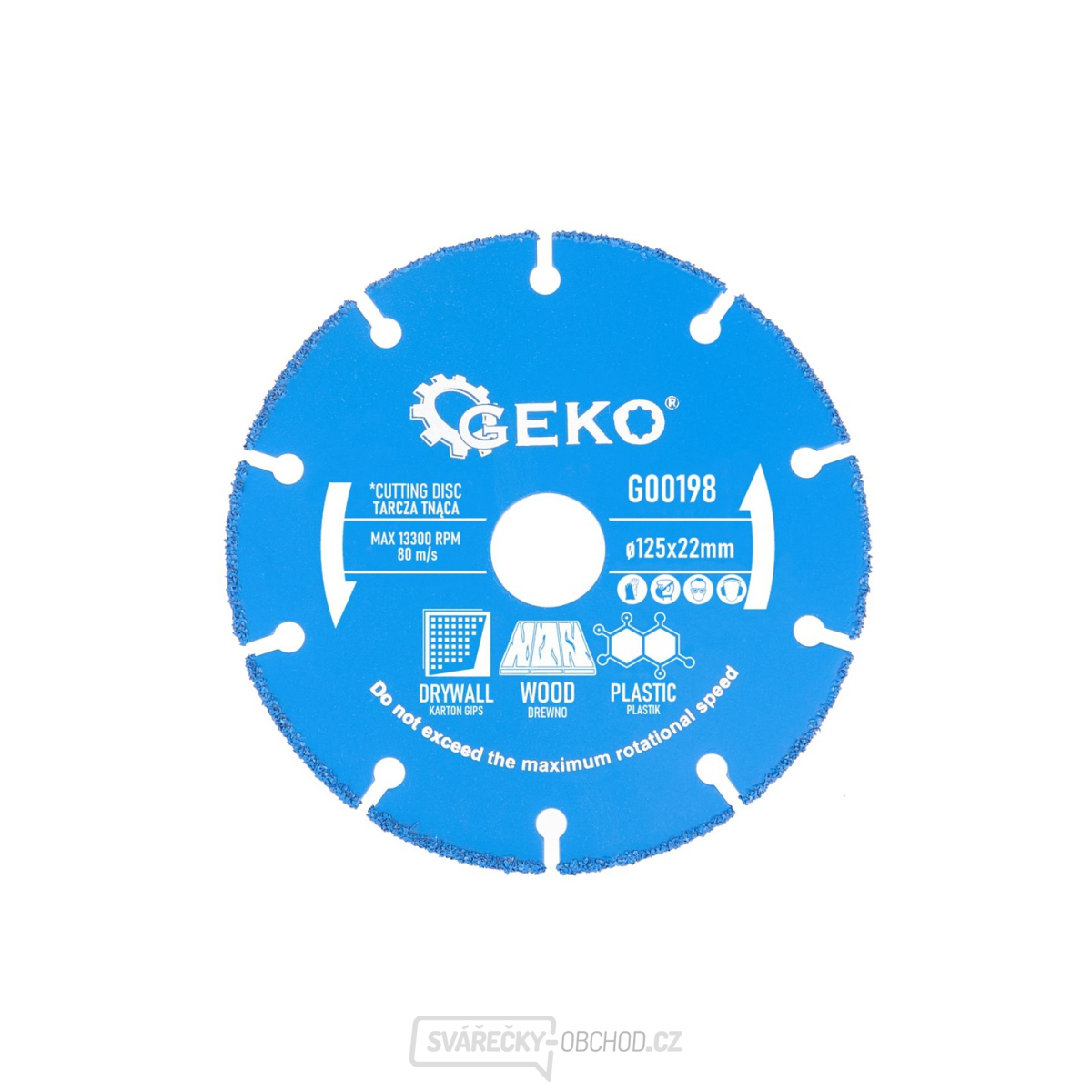 Řezný kotouč na dřevo, plast, sádrokarton 125x22,2 mm (10/100)