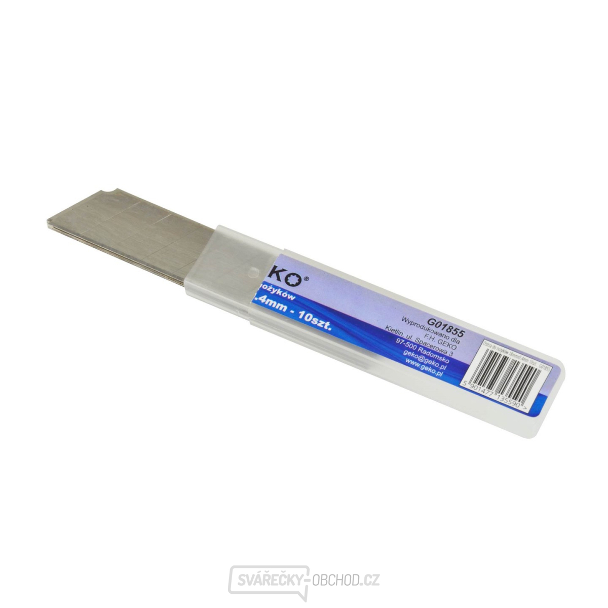 Čepele nožů 18mmx0,4mm 10ks. (1/20/400) Čepele nožů 18mmx0,4mm 10ks. (1/20/400) gallery main image