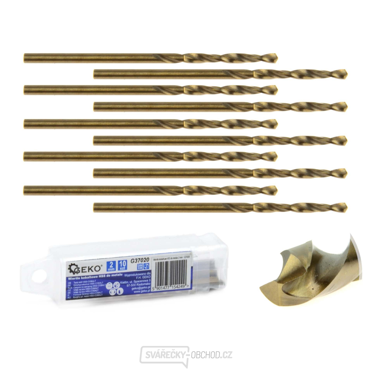 Kobaltový vrták HSS do kovu 2 mm (10/2520)