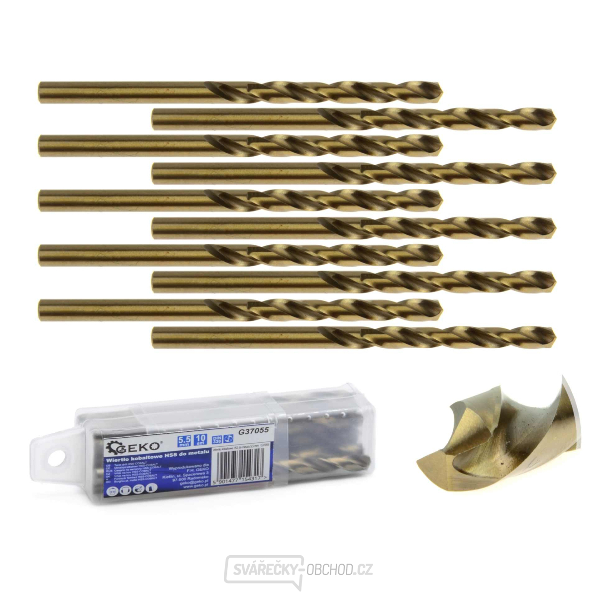 Kobaltový vrták HSS do kovu 5,5 mm (10/720)