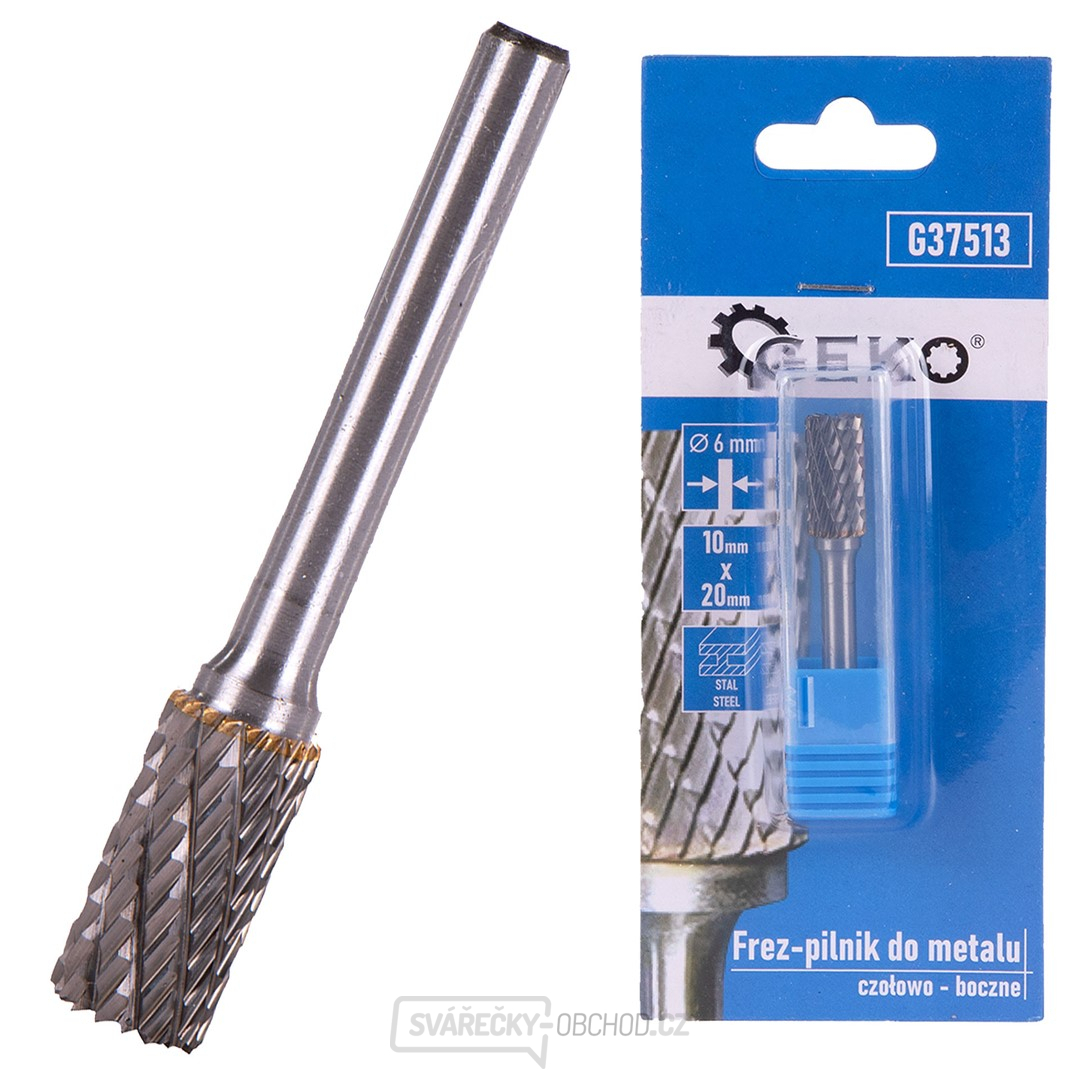 Fréza na kov z tvrdokovu 10x20mm stopka 6mm (čelní a boční) (200)