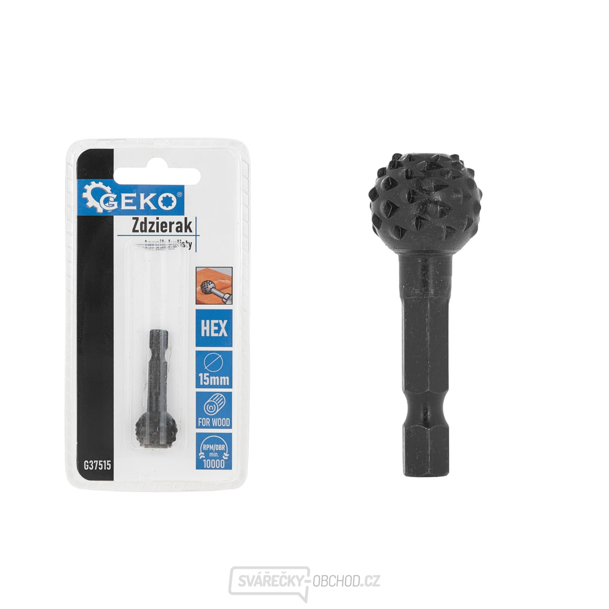 Kulatá rašple na dřevo 15 mm HEX (50/250)